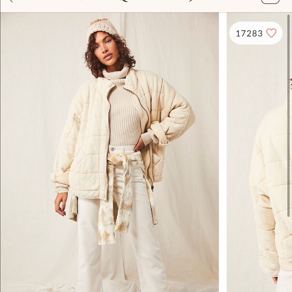 Free people dolman quilted jacket